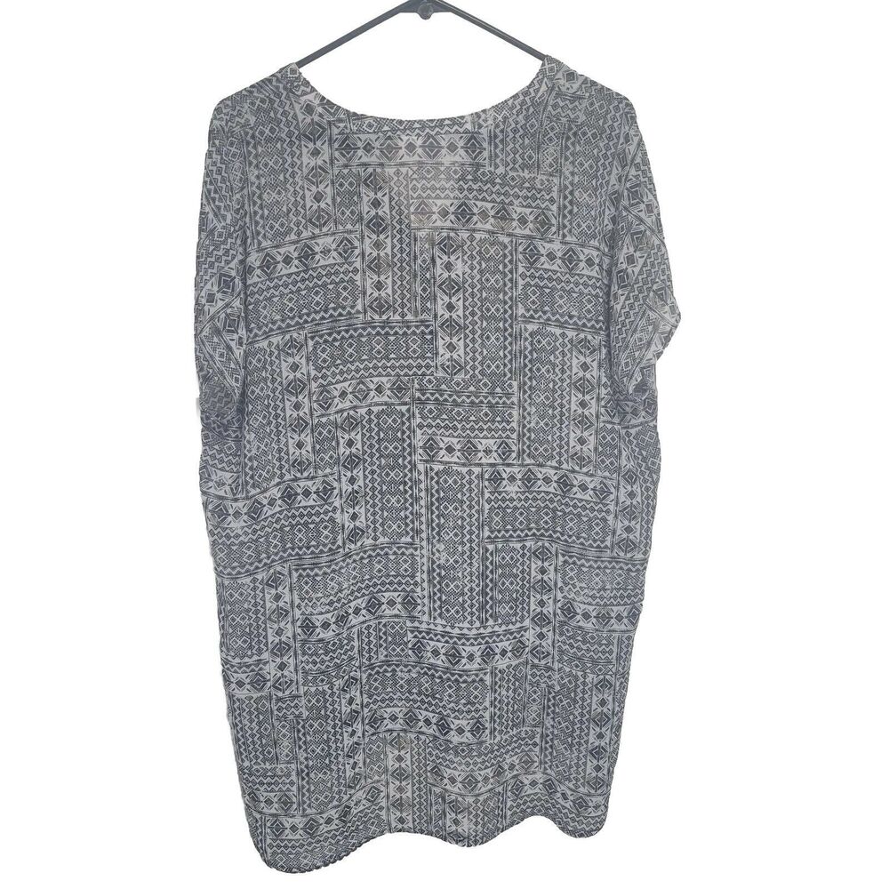 J Jill Women's Semi Sheer Geometric/Aztec Style Print Tunic‎ Size Large - Picture 2 of 5